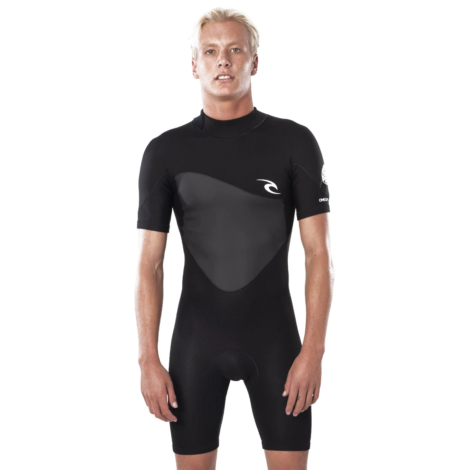 Rip Curl Omega 1.5mm Back-Zip Shorty Wetsuit - Black 1 Rip Curl Omega 1.5mm Back-Zip Shorty Wetsuit - Black