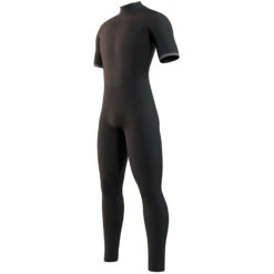 Mystic Brand 3/2mm Back-Zip Shortarm Flatlock Wetsuit - Black -Diving Specialty Store 2021 Mystic Brand 32 Shortarm Wetsuit Black 210314 900 03