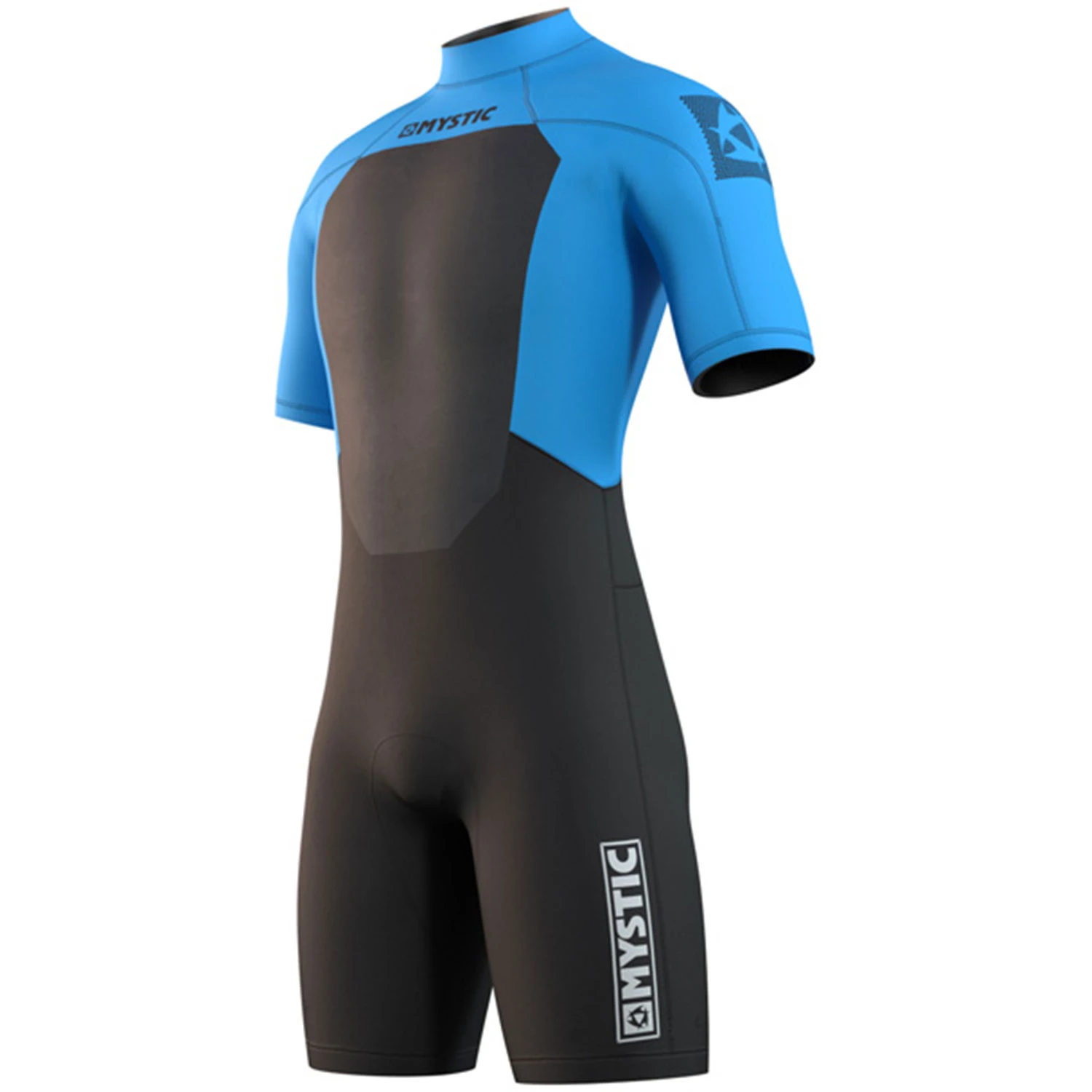 Mystic Brand 3/2mm Back-Zip Shorty Wetsuit - Global Blue 1 Mystic Brand 3/2mm Back-Zip Shorty Wetsuit - Global Blue