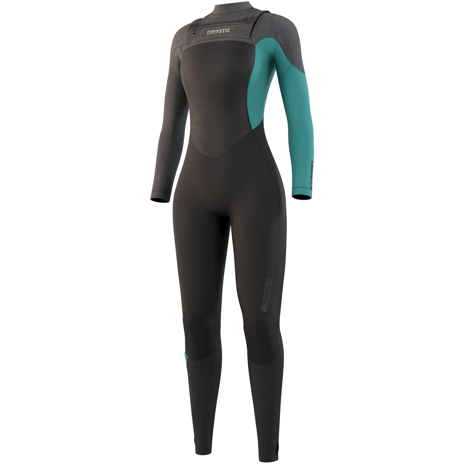 Mystic Womens Diva 3/2mm Front Zip Wetsuit - Black/Mint 1 Mystic Womens Diva 3/2mm Front Zip Wetsuit - Black/Mint