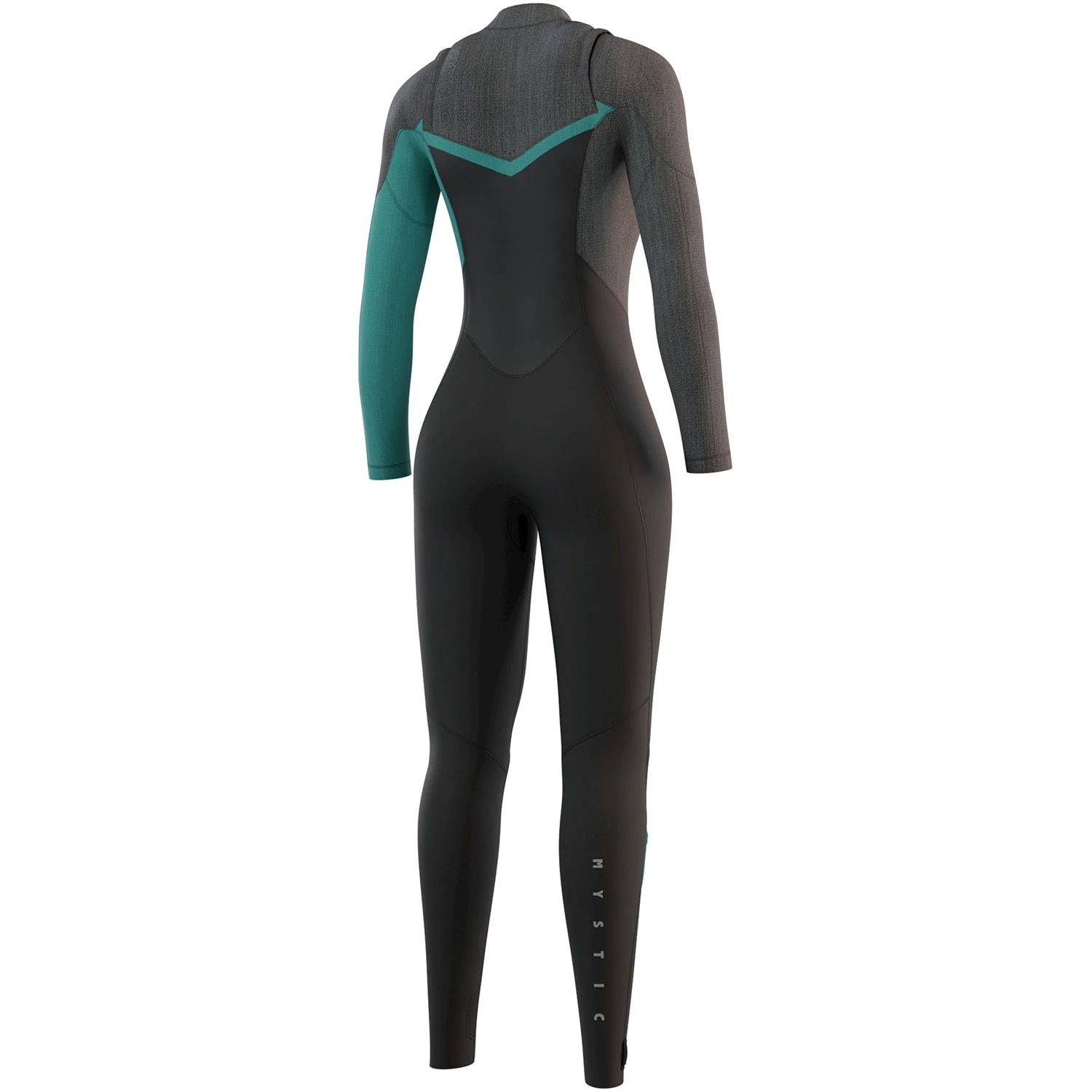 Mystic Womens Diva 3/2mm Front Zip Wetsuit - Black/Mint 2 Mystic Womens Diva 3/2mm Front Zip Wetsuit - Black/Mint - Image 2
