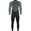 Typhoon Storm3 3/2mm Back Zip Wetsuit - Black/Green