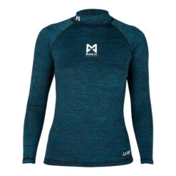 Magic Marine Womens Cube Long Sleeve Rashvest - Dark Blue Melee -Diving Specialty Store 2022 Magic Marine Womens Cube Long Sleeve Rash Guard Dark Blue Melee MM081011 448 01