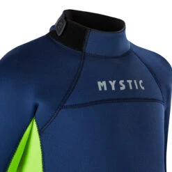 Mystic Junior Star 5/4mm Back-Zip Wetsuit - Night Blue -Diving Specialty Store 2022 Mystic Junior Star 54mm Backzip Wetsuit Navy Lime 220040 449 05