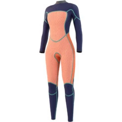 Mystic Womens Jayde 3/2mm Chest-Zip Fullsuit Wetsuit - Navy -Diving Specialty Store 2023 Mystic Jayde Fullsuit Double Front Zip Wetsuit Black 3 2