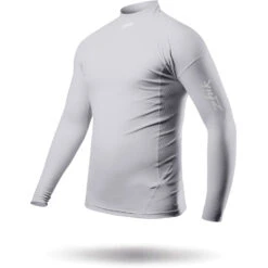 Zhik ECO Spandex Rash Guard Long Sleeve - Platinum -Diving Specialty Store 2023 Zhik DTP 0063 K PLT LeftSide