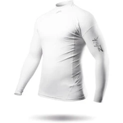 Zhik ECO Spandex Rash Guard Long Sleeve - White -Diving Specialty Store 2023 Zhik DTP 0063 M WHT LeftSide