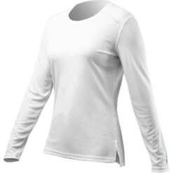 Zhik Womens UVActive Long Sleeve Quick Dry UV50+ Top - White ATP-0075 -Diving Specialty Store 2023 Zhik UV Active TopATP 0070 W WHT SideA 0023