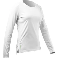 Zhik Womens UVActive Long Sleeve Quick Dry UV50+ Top - White ATP-0075 -Diving Specialty Store 2023 Zhik UV Active TopATP 0070 W WHT SideB 0024