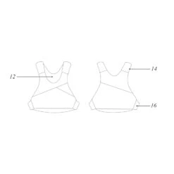 Mystic Star Zip-Free Floatation Vest - Black -Diving Specialty Store 35005.150550 900 Outline Diagram