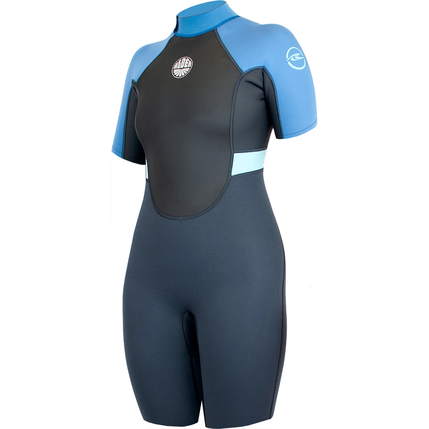Alder Womens Impact 3/2mm Flatlock Shorty Wetsuit - Graphite 1 Alder Womens Impact 3/2mm Flatlock Shorty Wetsuit - Graphite