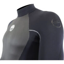 Alder Stealth 3/2mm Blindstitched Backzip Wetsuit - Black -Diving Specialty Store stealth mens full blk sliver detail 386
